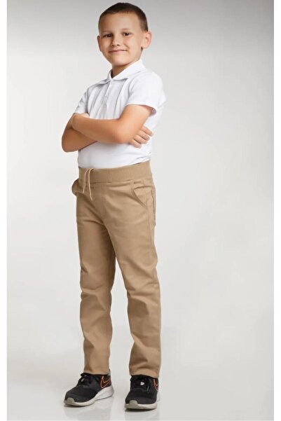 ugurbocegicocukdunyası Παιδικό σχολικό παντελόνι Unisex 10-15 ετών - Πασχαλίτσα, Ριμπ, Καμβάς ελαστικής μέσης