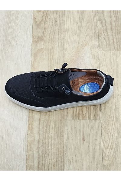 DROPLANT Men's Sporty - Genuine Leather, Lightweight Orthopedic Sole, Smart Tied Summer Shoes