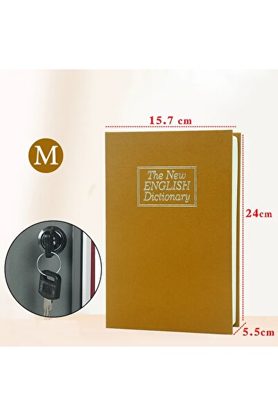 MJ TOYS Kitap Şeklinde Büyük Boy Gizli Güvenlik Kitap Görünümlü Hazine Güvenl...