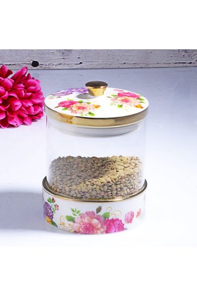 Kosova Medium Size Rose Glass Jar
