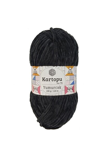 Kartopu خيط مخملي يوموركاك 100 جرام 1 قطعة K940 أسود
