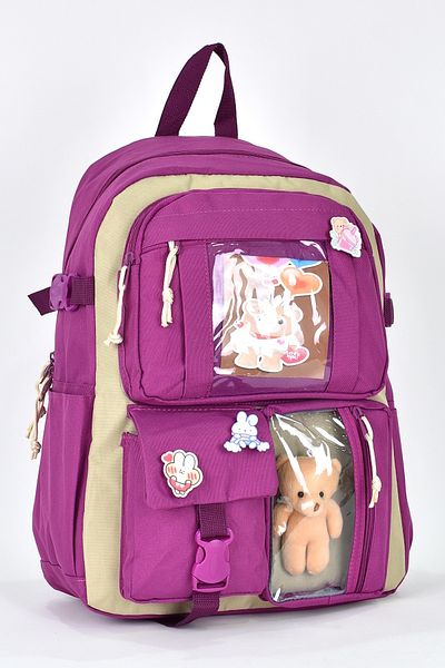 ELATAE Unisex Orthopedic Primary School Backpack - Multi-Compartment, Luxury Fabric, Korean Model 1480