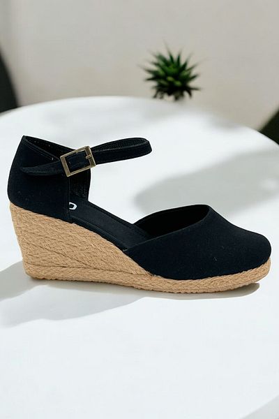 Y&D Shoes Women's Linen Espadrille Sandals – Flat Form, Summer Wedge Heel