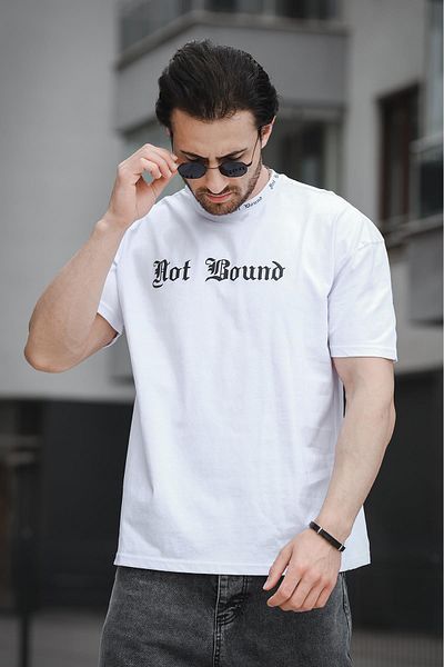 Oksit Ανδρικό μπλουζάκι Trc 2758 Neck Printed Cotton Crew Neck Oversize