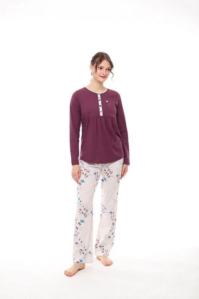 Pijadore 1449-B Battal Long Sleeve Pajama Set