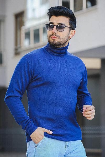 Oksit Ανδρικό πουλόβερ με λαιμόκοψη Seka 849 Cotton Slim Fit