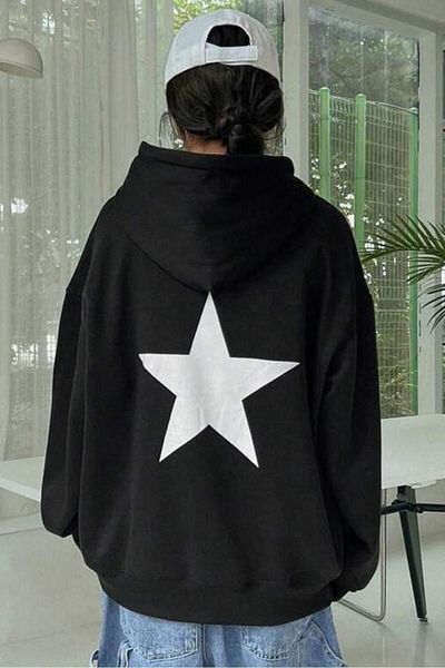 Oksit Unisex φούτερ με στάμπα Stars Back Star