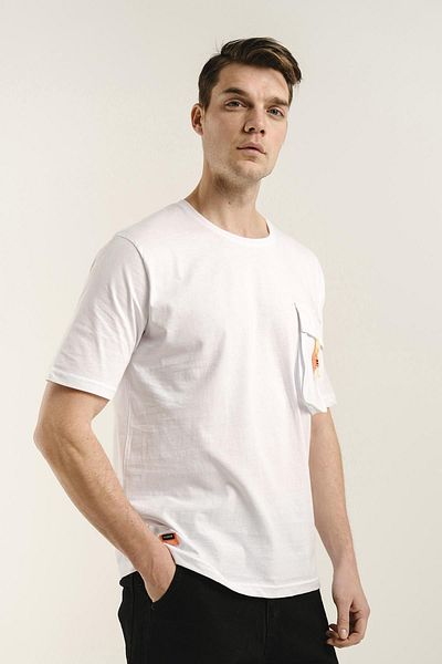 Oksit Tricou Aldrich Bellows pentru bărbați, cu buzunare, cu detaliu, cu gâtul rotund