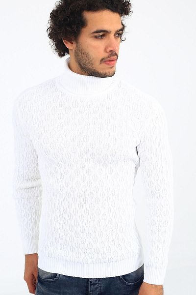 Oksit Ανδρικό πουλόβερ με λαιμόκοψη Seka 221 Slim Cut Thick Body