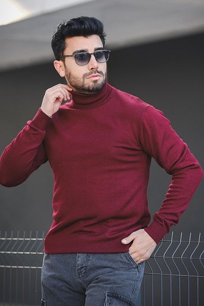 Oksit Pulover Seka 849 Cotton Slim Fit pentru bărbați cu gât complet