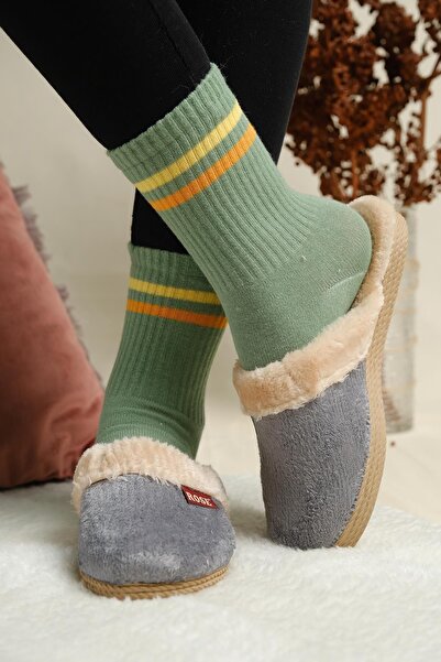 Oksit Senda Fluffy House Παντόφλες Winter Stoned Γυναικείες Παντόφλες Σπίτι Guest Slippers