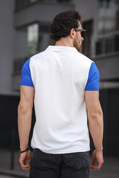 Oksit Ht 945026   Ανδρικό μπλουζάκι Slim Fit Lycra Piece Polo Neck
