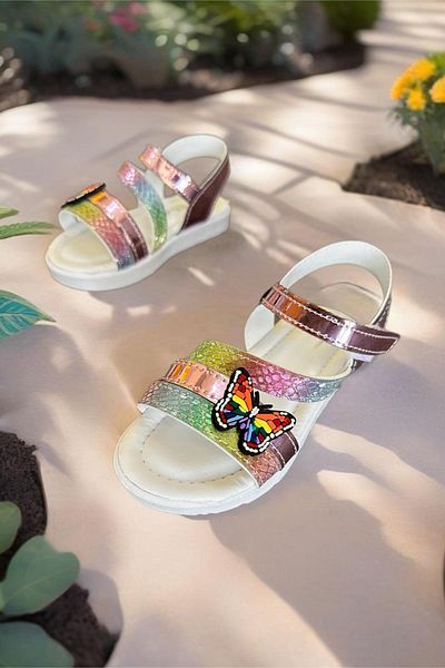 Oksit Sandale pentru fete Momos Butterfly Figured Hologram