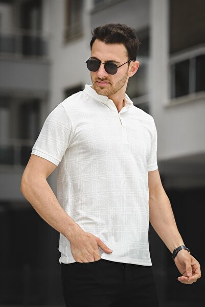 Oksit Dariel Πλεκτό Ζακάρ Ανδρικό Tshirt με μοτίβο Polo Λαιμόκοψη