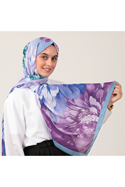 ipekistanbul Şal din mătase de bumbac - Model Lotus - Magenta