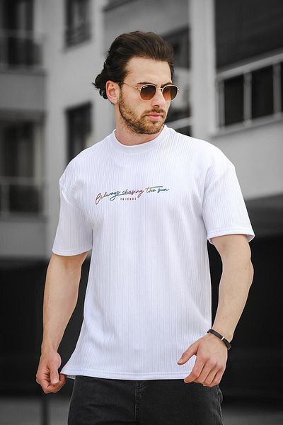 Oksit Ανδρικό μπλουζάκι Trc 2788 Printed Crew Neck Oversize