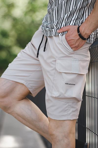 Oksit Doriana Reflective Court Parachute Fabric Cargo Pocket Men's Shorts