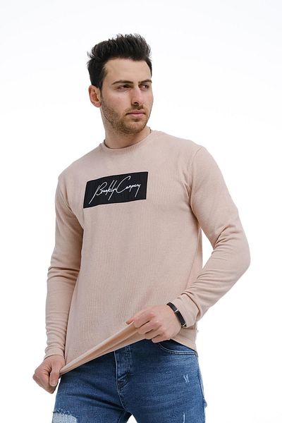 Oksit Πλεκτό ανδρικό πουλόβερ Lot Slim Fit Embroidered Crew Neck