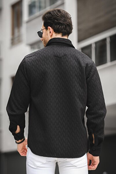 Oksit Yx 16809 Ανδρικό μπουφάν με μοτίβο με κουκούλα μονής τσέπης