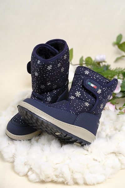 Oksit Dulcie Velcro Thermal Unisex Παιδικές μπότες χιονιού με γούνα στο εσωτερικό
