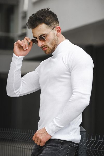Oksit Ανδρικό μισό πουλόβερ Fisherman Seka 815 Cotton Slim Fit