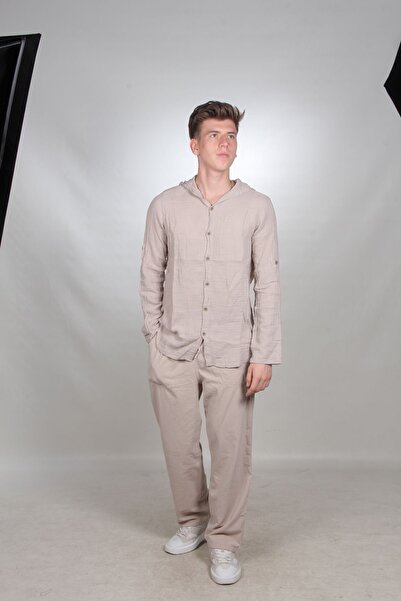 bomull textıle Men's Linen Trousers - Cotton Design