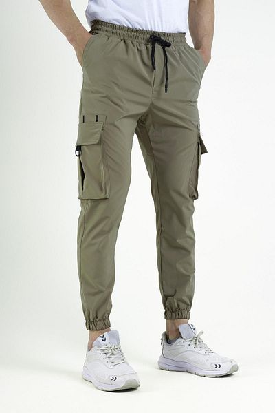 Oksit Ανδρική φόρμα γυμναστικής Pietro Slim Fit Court Parachute στο κάτω μέρος με τσέπη Cargo
