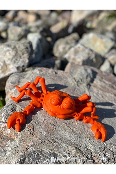 BMB3D Store Hareketli Turuncu Yengeç Oyuncak Figürü