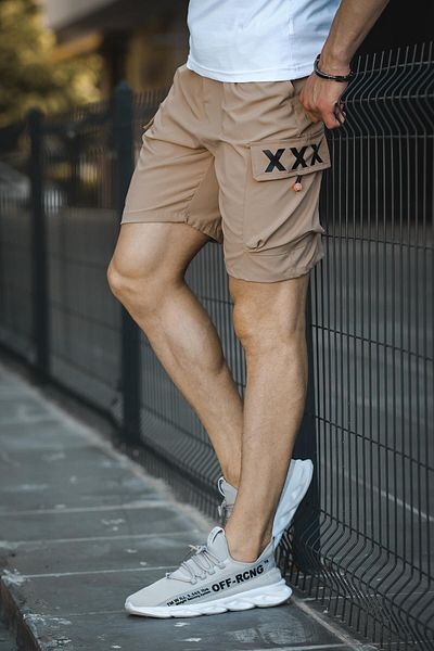 Oksit Ανδρικό σορτς με ματ στάμπα Court Parachute Fabric Cargo Pocket Ανδρικό σορτς