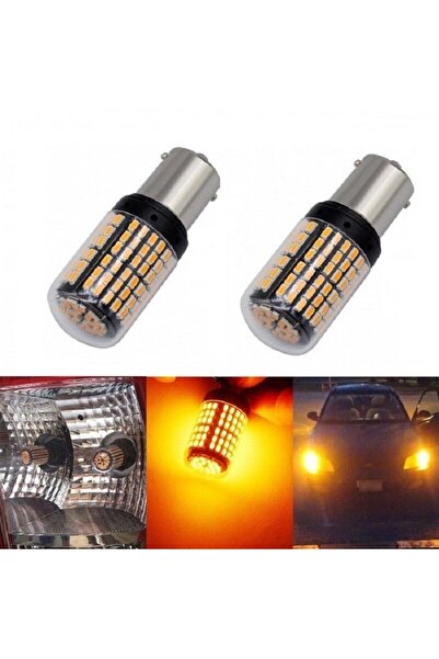 Vendortuning Oto Led Sinyal Ampulü Py21w Tak Kullan Ürün 144 Led Turuncu