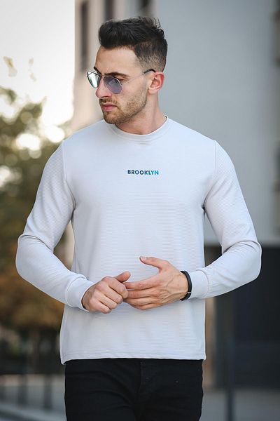 Oksit Ανδρική μπλούζα Lycra με ριγέ στάμπα Gorry Brooklyn