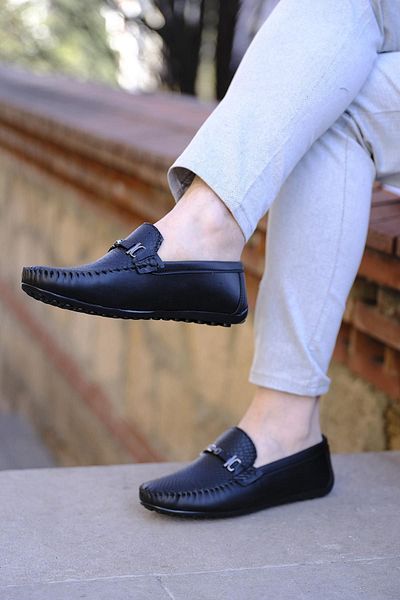 Oksit Hty Hook Buckle Print Detailed Men's Loafer