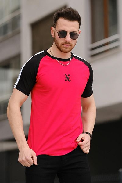 Oksit Ανδρικό μπλουζάκι Linus Slim Fit Lycra Shoulder Stripe