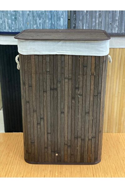 Sever Kahverengi Bambu Kirli Çamaşır Sepeti Dikdörtgen Fmapr33257 50 L Hasır 50 x 70