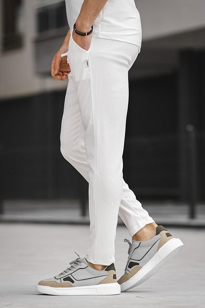 Oksit Ανδρική αθλητική παντελόνα Geary Lycra Slim Fit Straight στενό πόδι