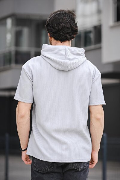 Oksit Trc 2789 Printed Hooded Oversize Men's T-shirt