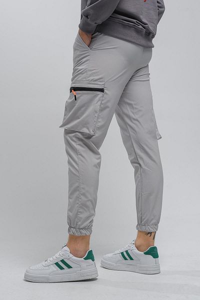 Oksit Ανδρική φόρμα Baltassare Slim Fit στο κάτω μέρος με λεπτομέρεια με φερμουάρ και τσέπη Cargo Parachute