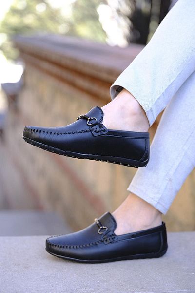 Oksit Hty Bead Buckle Detailed Thick Printed Men's Loafer