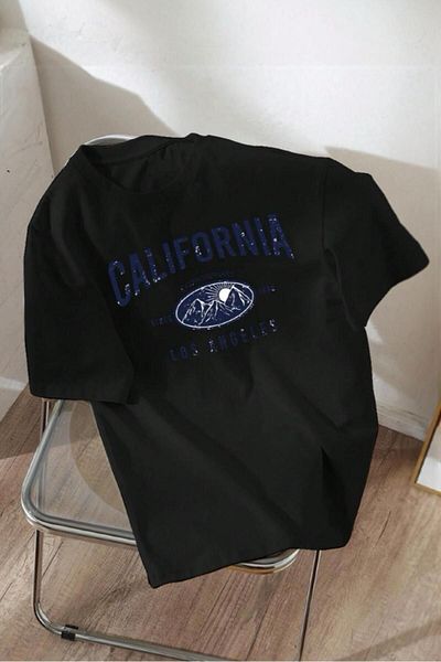 Oksit Ανδρικό μπλουζάκι California μπροστά με στάμπα με λαιμόκοψη
