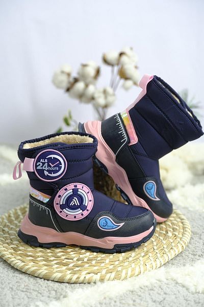 Oksit Unisex παιδικά μποτάκια χιονιού με έμβλημα Seltem και γούνα στο εσωτερικό