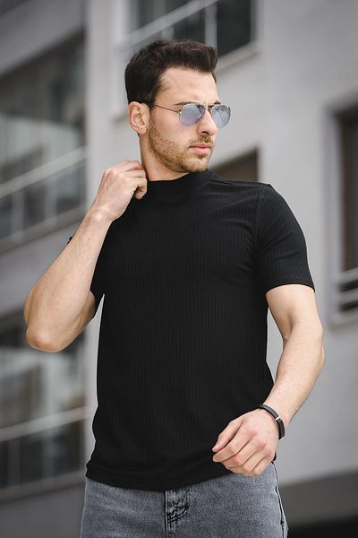 Oksit Ανδρικό κορμάκι Ernest Slim Fit Lycra - T-Shirt Half Fisherman's Neck