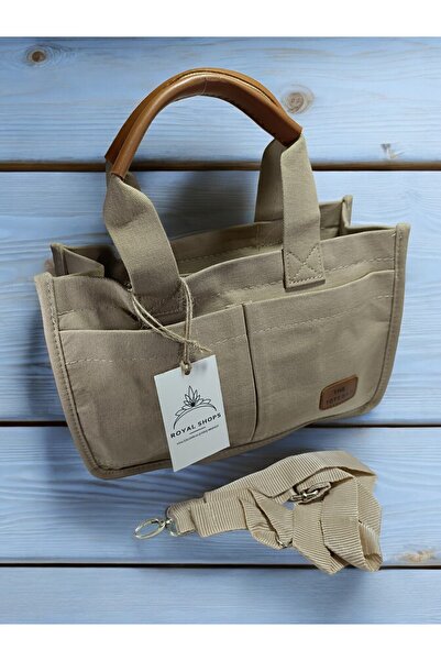 R SHOP TOTE BAG KANVAS KADIN ÇANTA ORTA BOY KOL OMUZ VE EL ÇANTASI