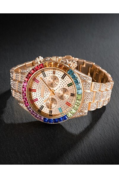 ÇENÇEN Exclusive Tamamı Taşlı Kadın Erkek Kol Saati