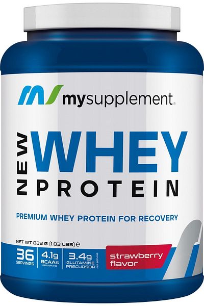 MYSUPPLEMENT 828gr 36 Serve Strawberry Flavored Whey Protein Powder