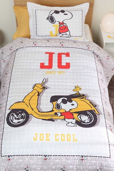 PEANUTS By Karaca Home Joe Cool Beige Single Bedspread