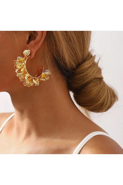 DEMOKAN Special Series Women's Earrings - Multi-layer Floral Pattern