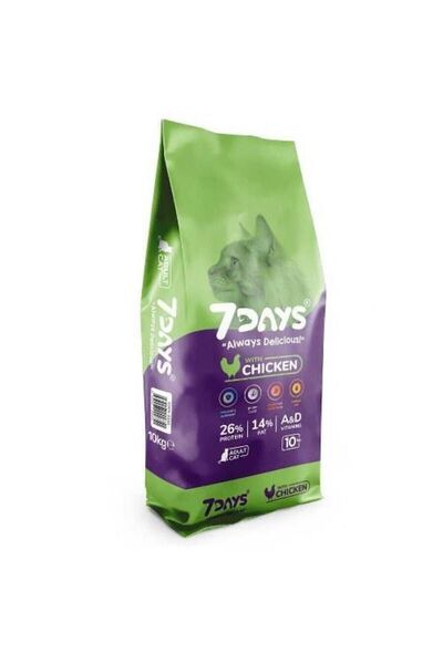7DAYS 7 Days Tavuk Etli Yetişkin Kedi Maması 10 Kg