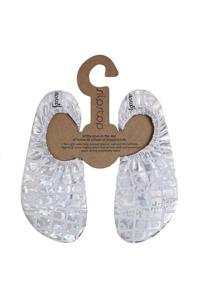 SLIPSTOP Pantofi de mare anti-alunecare pentru fete Silver Junior
