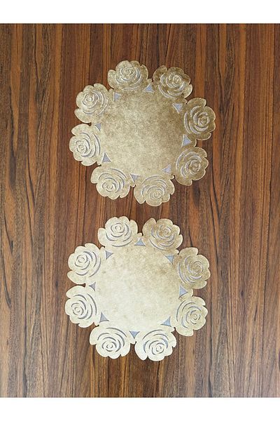NURHAN HOME COLLECTION 2 Pieces Rose Model Nesting Table Runner