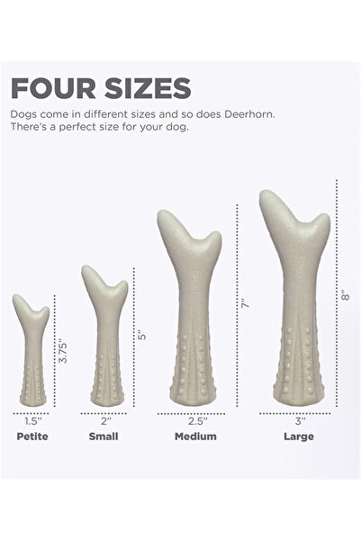 PetStages Deerhorn Antler Alternative Dog Chew Toy Köpek Çiğneme Oyuncağı - Xsmall - 667